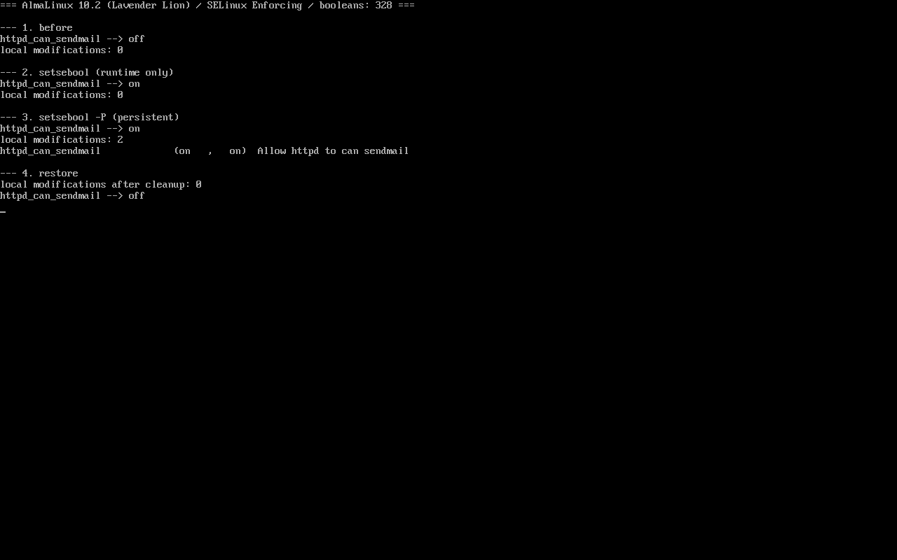 AlmaLinux 10.2：运行时切换与持久化切换的差别